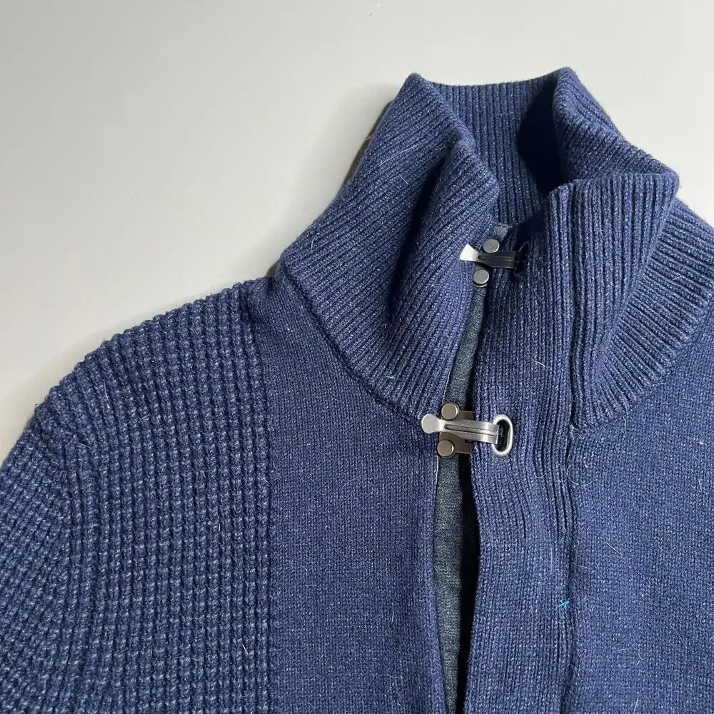 Banana Republic Men’s Waffle Knit Half‎ Zip Sweater Blue Size M